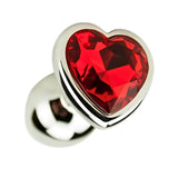 Precious metals heart shaped butt plug-silver - butt plugs peaches and screams