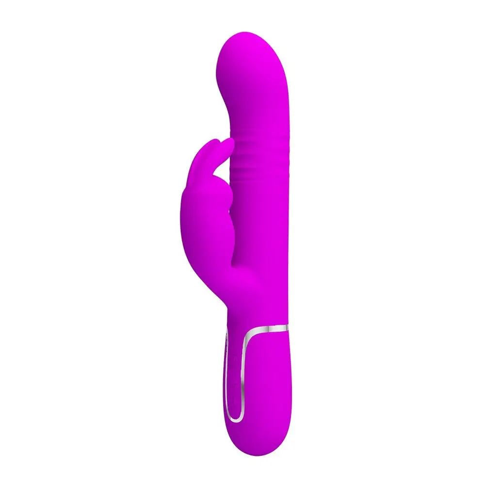 Pretty love coale rechargeable rabbit vibrator purple - peaches and screams