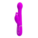 Pretty love dejon rechargeable rabbit vibrator purple - peaches and screams