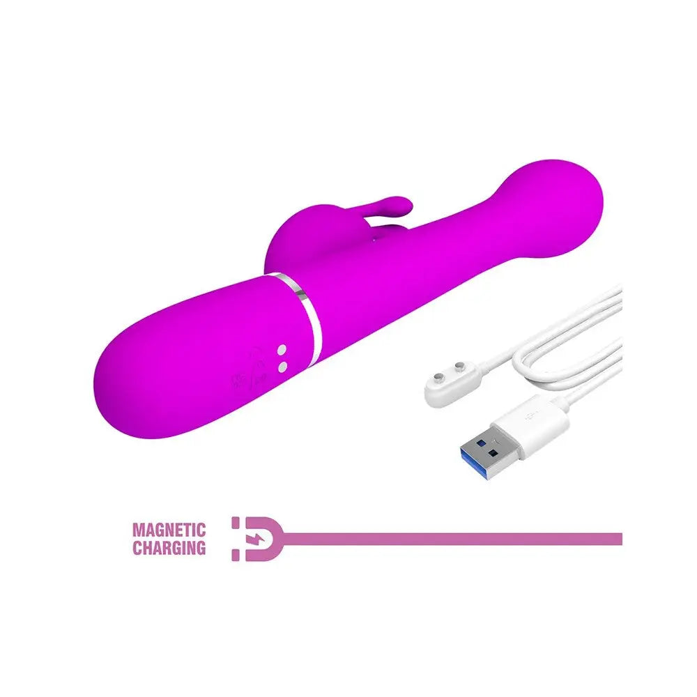 Pretty love dejon rechargeable rabbit vibrator purple - peaches and screams