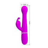 Pretty love dejon rechargeable rabbit vibrator purple - peaches and screams