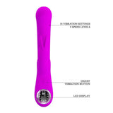 Pretty love lamar led rechargeable rabbit vibrator - peaches and screams