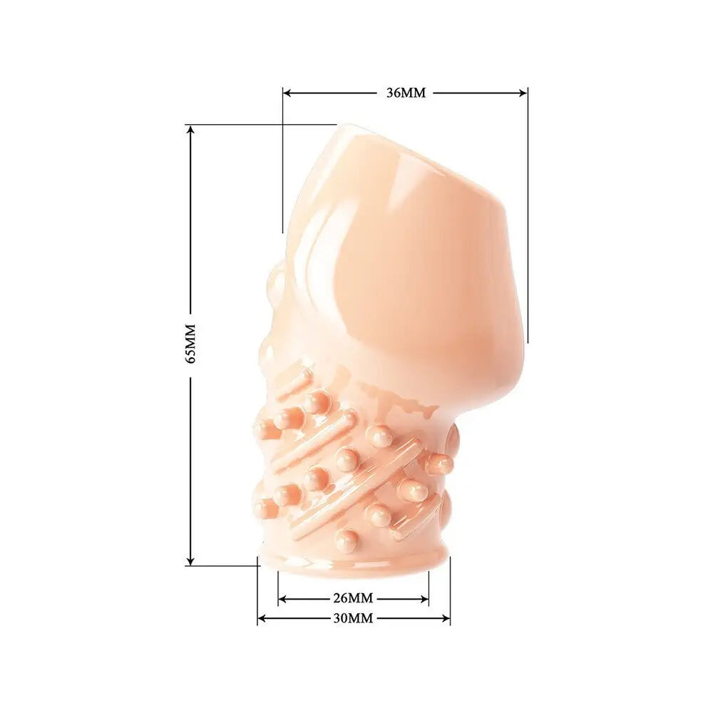 Pretty love matias stretchy rubber flesh pink penis sleeve - peaches and screams