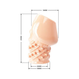 Pretty love matias stretchy rubber flesh pink penis sleeve - peaches and screams