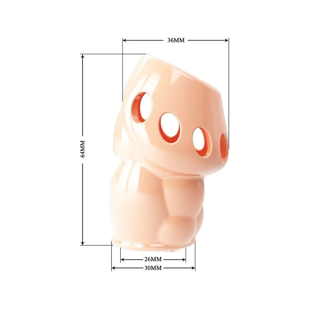 Pretty love oscar stretchy rubber flesh pink penis sleeve - peaches and screams