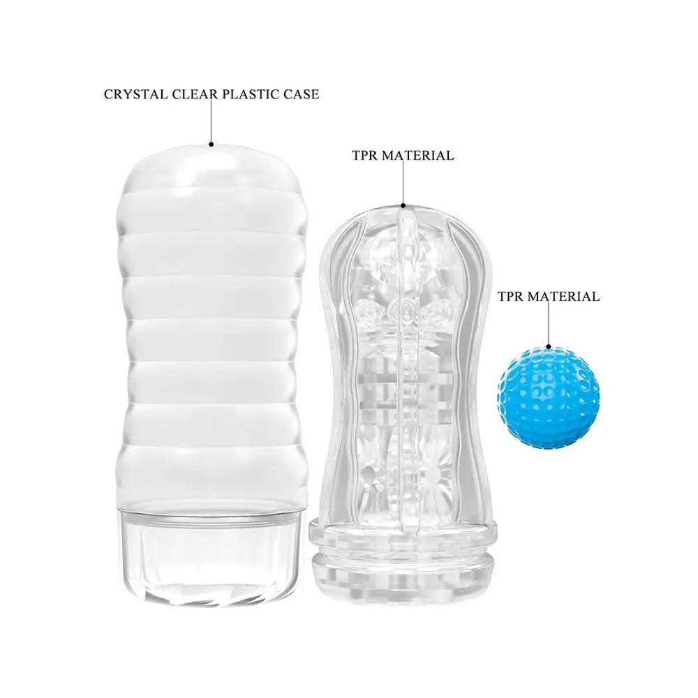 Pretty love plant blue vacuum suction male stroker - peaches and screams