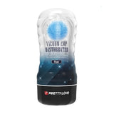 Pretty love plant blue vacuum suction male stroker - peaches and screams