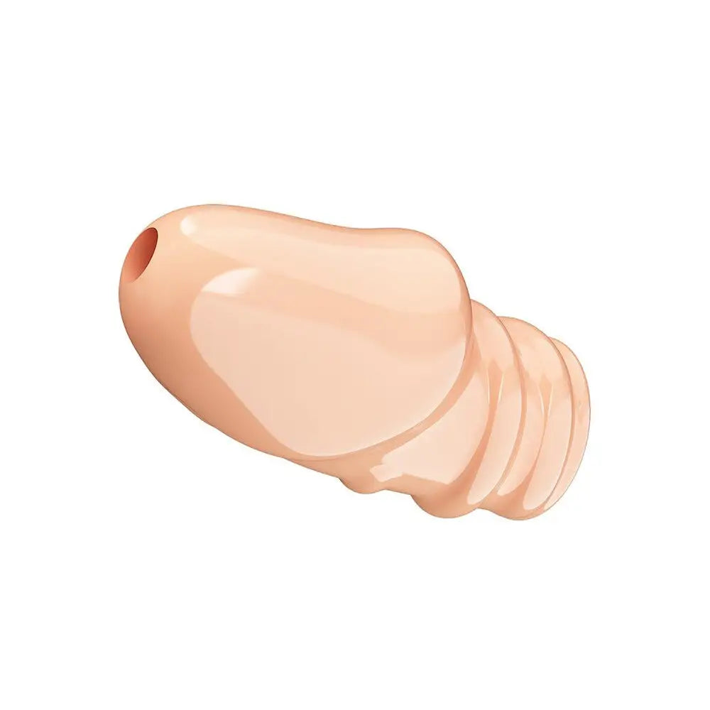Pretty Love Stretchy Rubber Flesh Pink Jeremy Penis Sleeve - Peaches and Screams