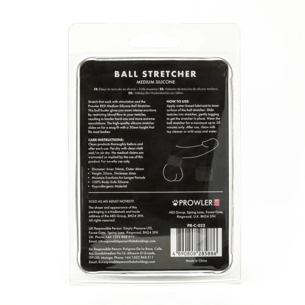 Prowler red medium silicone ball stretcher for men - peaches and screams