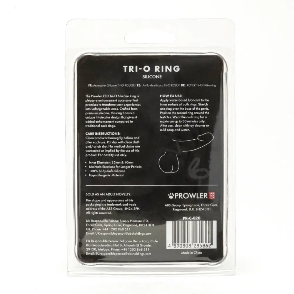 Prowler red tri o silicone ring for men - peaches and screams