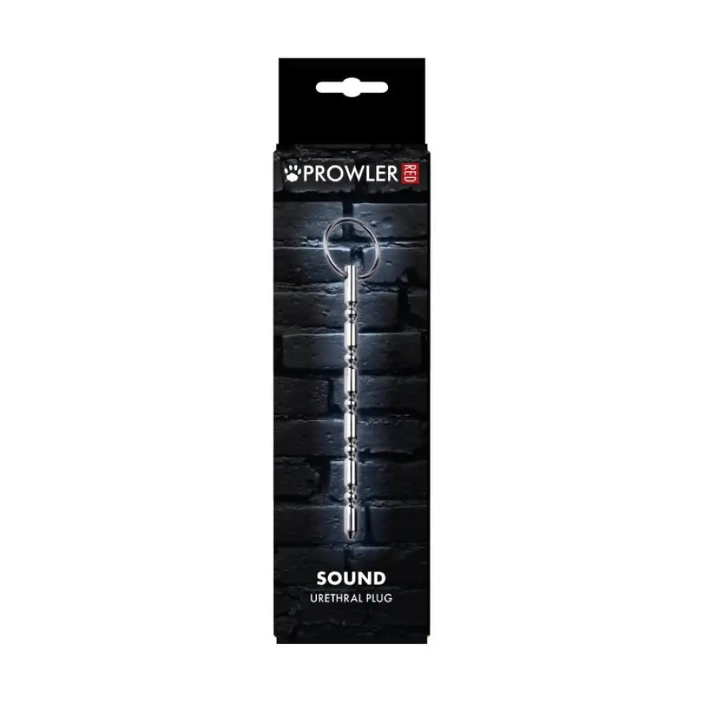 Prowler silver sound urethral plug with rippled length - peaches and screams