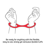 Quickie cuffs large red silicone ankle and wrist restraints - peaches and screams