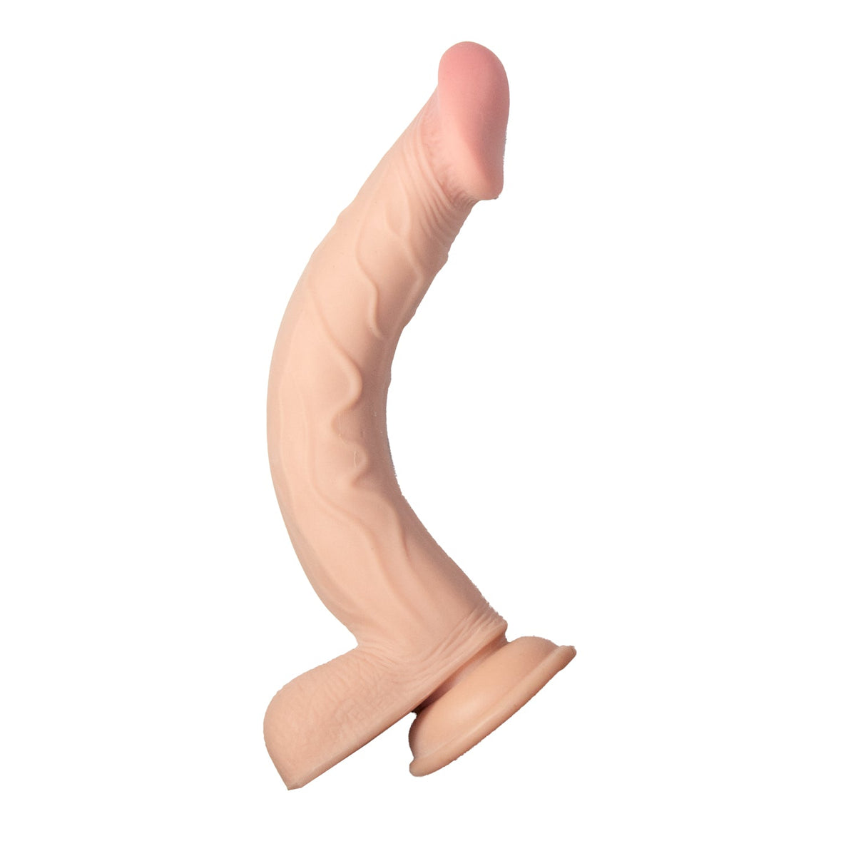 Realcocks dual layer bendable dildo 10 inch vanilla - dildos peaches and screams