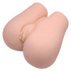 Realistic feeel flesh pink ass and vagina dual vibrator - peaches and screams