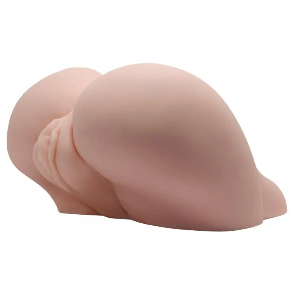 Realistic feel flesh pink dual entry vibrating masturbator - peaches and screams