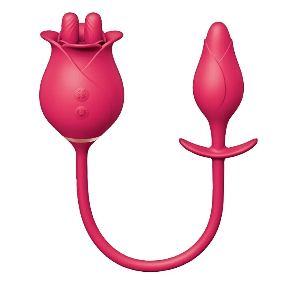 Red Clittastic Tulip Finger Massager Pleasure Plug Set - Peaches and Screams