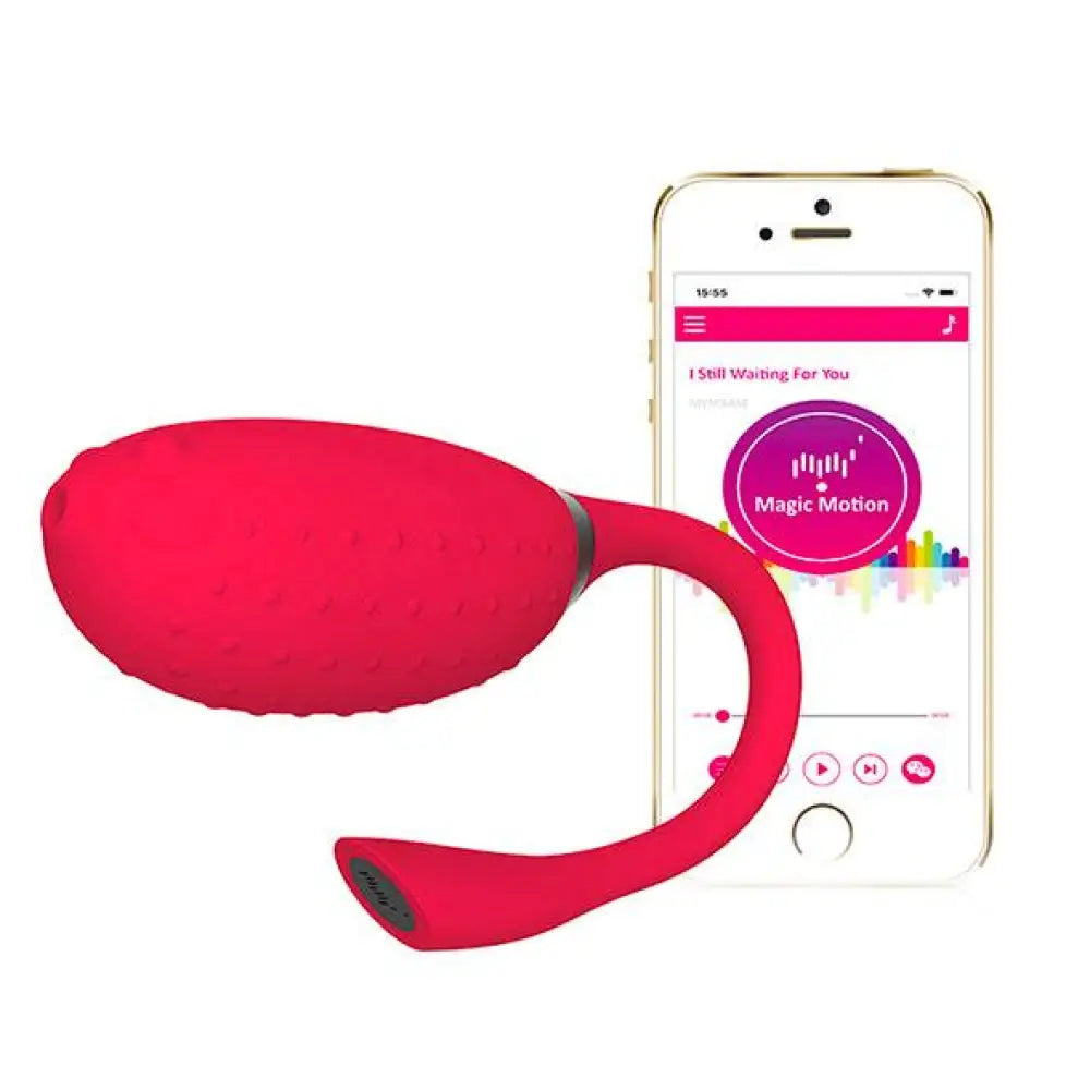 Red rechargeable remote control silicone clitoral vibrator - peaches and screams