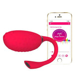 Red rechargeable remote control silicone clitoral vibrator - peaches and screams