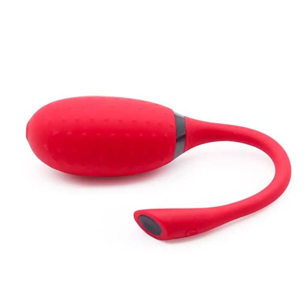 Red rechargeable remote control silicone clitoral vibrator - peaches and screams