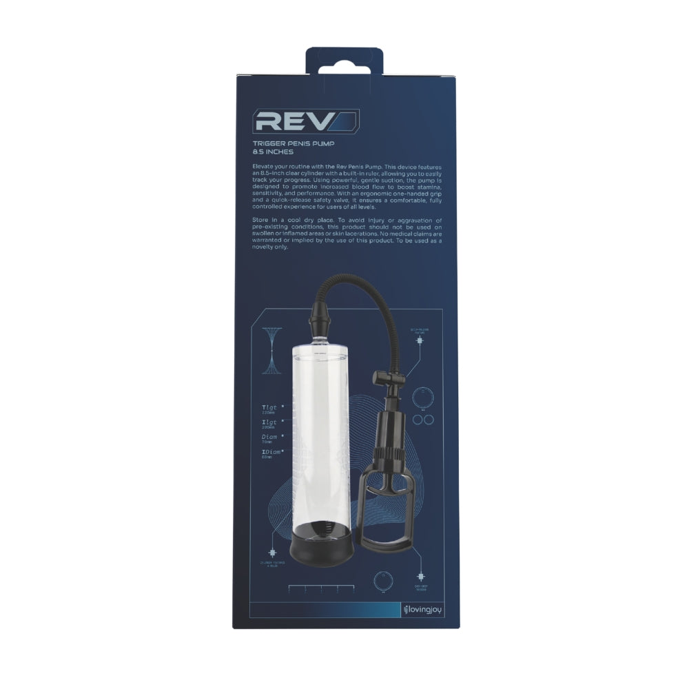 Rev-pump trigger penis pump 8.5 inches - penis pumps and enlargers peaches and screams