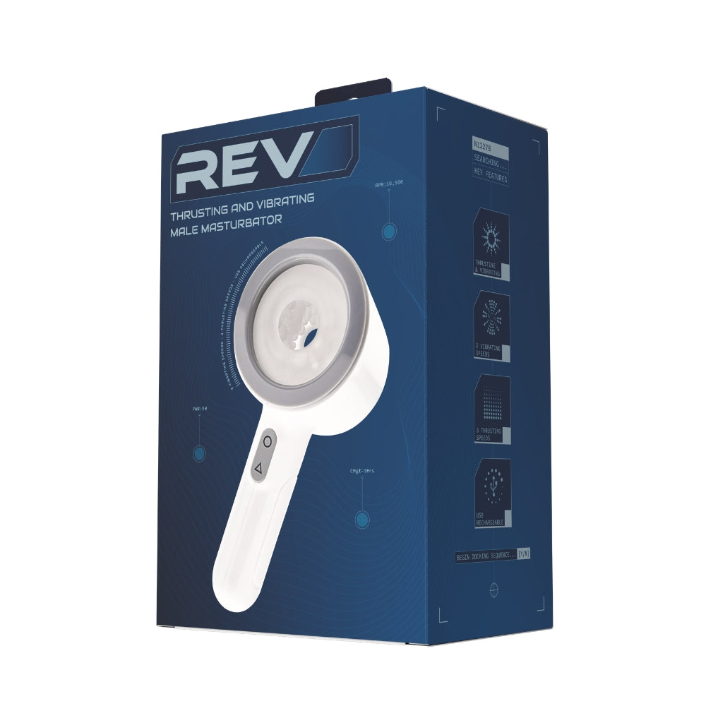 Rev thrusting and vibrating open ended male masturbator - male masturbators peaches and screams