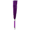 Rimba 22 inch purple suede flogger with glass handle - peaches and screams