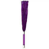 Rimba 22 inch purple suede flogger with glass handle - peaches and screams