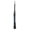 Rimba 25.5 inch black leather whip with 8 strings - peaches and screams