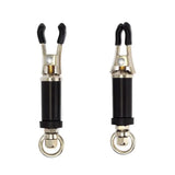Rimba 3 inch black metal adjustable nipple clamps - peaches and screams