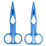 Rimba 4.75 inch blue scissor nipple clamps - peaches and screams