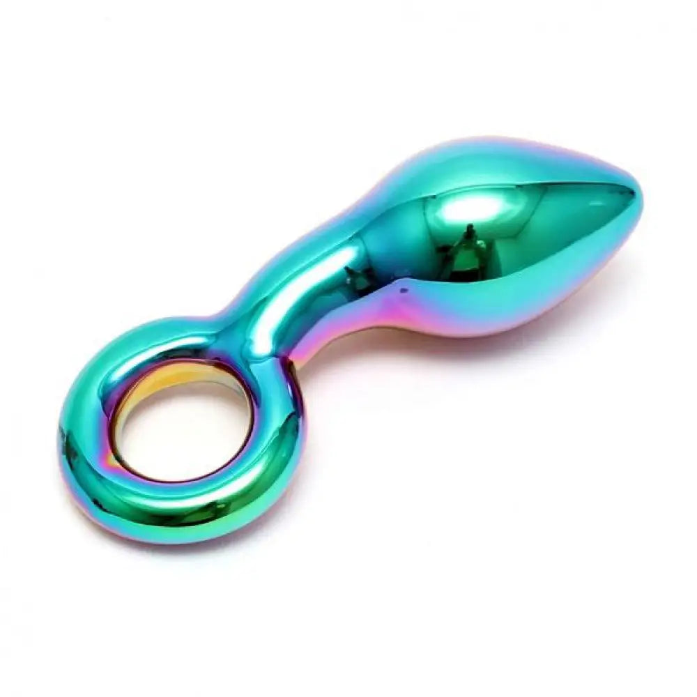 Rimba 5.5 inch medium sensual multi coloured glass dildo - peaches and screams