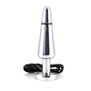 Rimba 5.5 inch stainless steel electro sex butt plug - peaches and screams