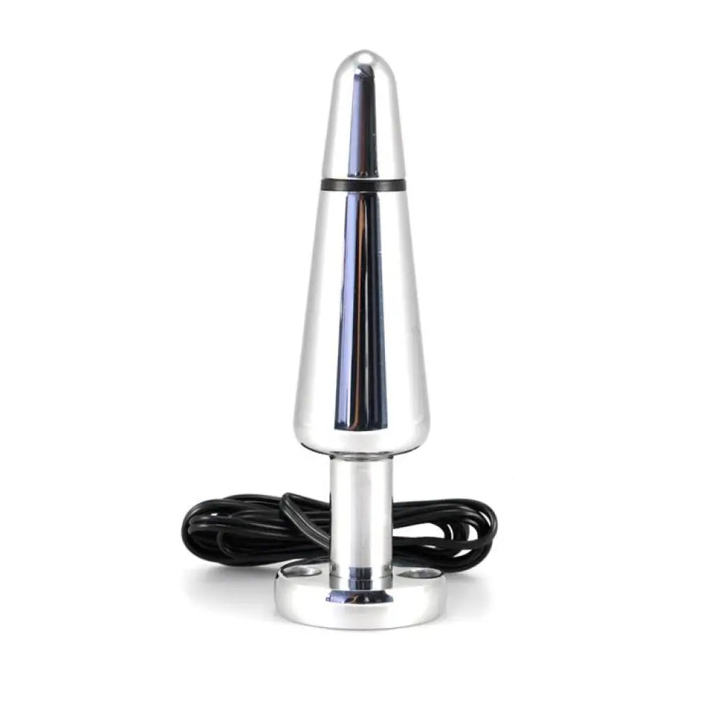 Rimba 5.5 inch stainless steel electro sex butt plug - peaches and screams