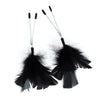 Rimba 7 inch adjustable black feather nipple clamps - peaches and screams