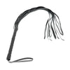 Rimba black leather 14 string whip 31.5 inch sensation toy - peaches and screams
