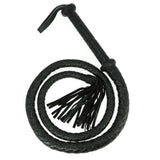 Rimba black plated leather 73 inch arabian whip - peaches and screams