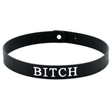 Rimba black silicone adjustable bitch collar for fetish play - peaches and screams