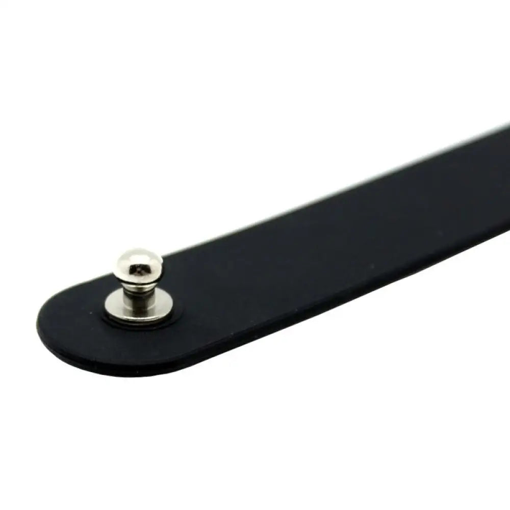 Rimba black silicone adjustable slut collar for kinky play - peaches and screams