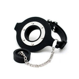 Rimba black silicone bondage mouth gag with stopper - peaches and screams