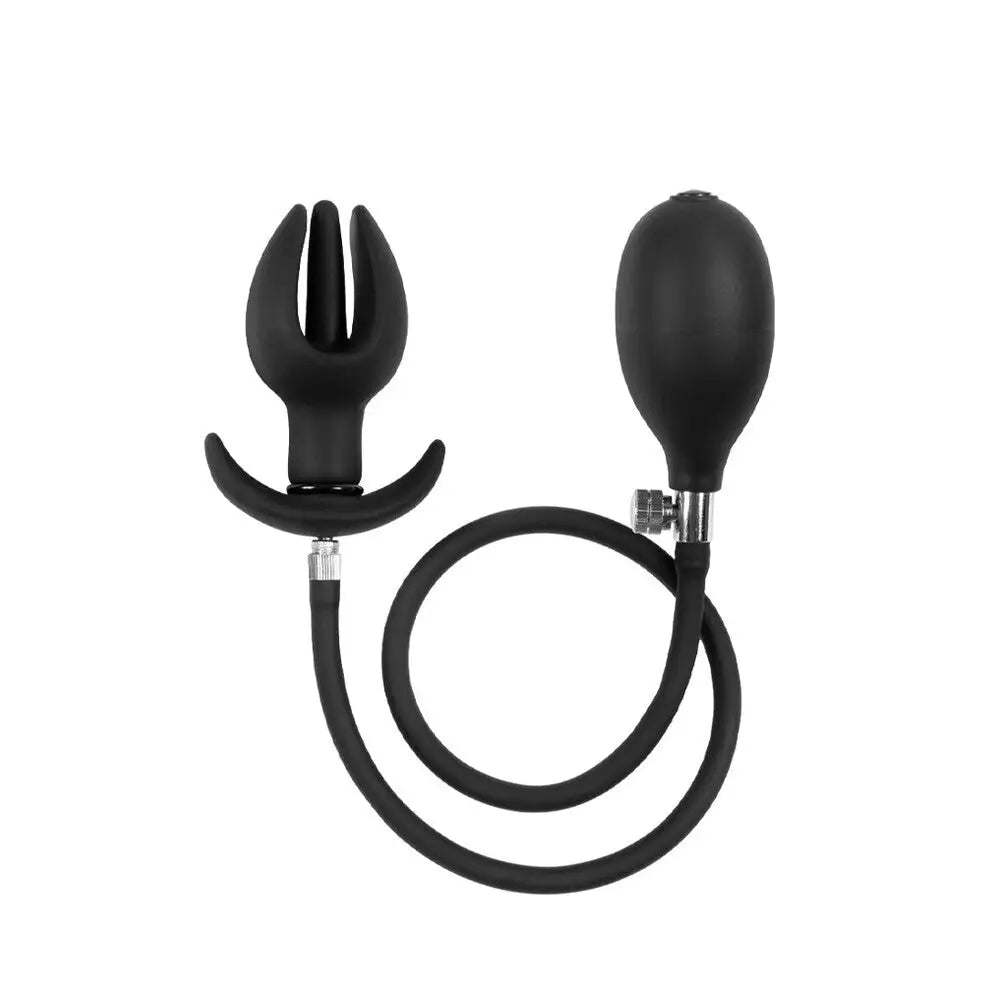 Rimba latex play inflatable anal tulip expandable plug - peaches and screams