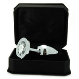 Rimba luxury stainless steel diamond butt plug 3.8 inch - peaches and screams