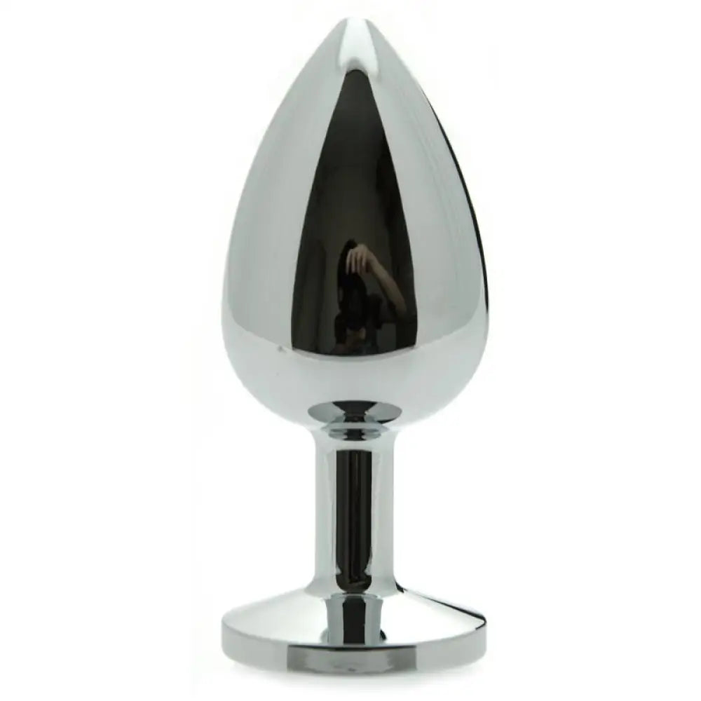 Rimba luxury stainless steel diamond butt plug 3.8 inch - peaches and screams