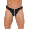 Rimba mens black sexy g string with zipper pouch - peaches and screams