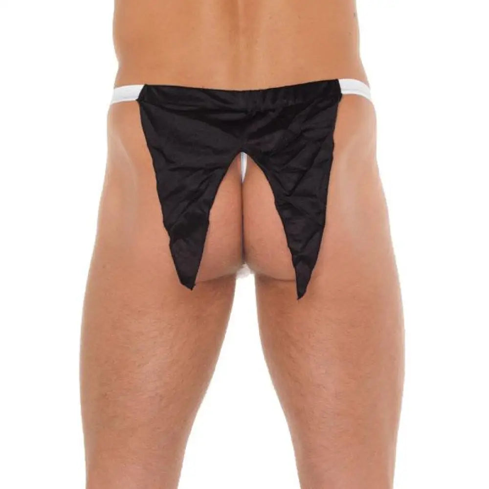 Rimba mens waiter white g string lingerie underwear - peaches and screams