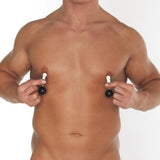 Rimba metal nipple clamps with weighted black weights - peaches and screams
