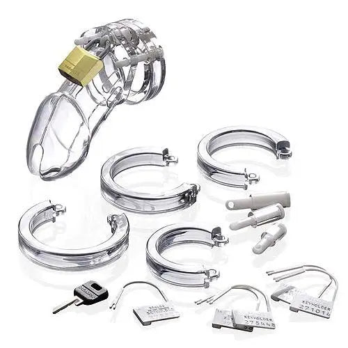 Rimba Penis Chastity Set Cb6000 with Padlock and Key - Peaches and Screams