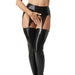 Rimba Rubber Secrets High-gloss Latex Suspender Belt with 4 Straps - Medium - Peaches and Screams