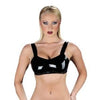 Rimba rubber secrets sexy black wet look latex bra - medium - peaches and screams