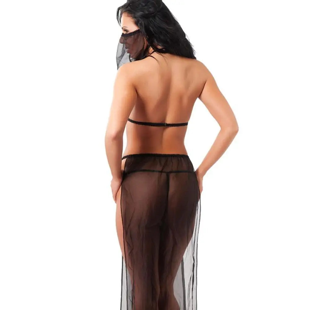 Rimba see through tasselled bra and g string set - peaches and screams