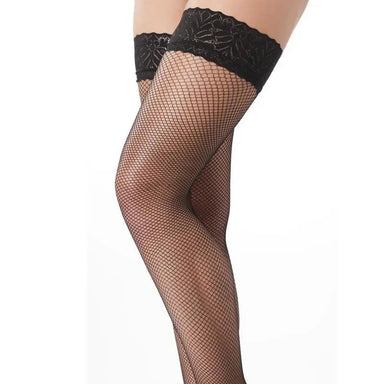Rimba Sexy Black Fishnet Lace Top Stocking - Peaches and Screams